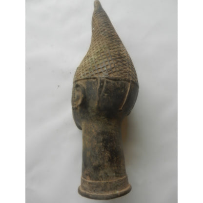 Ife/Benin-Style Commemorative Bronze Head – Nigeria, Cast Metal