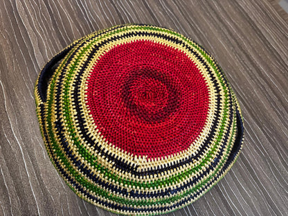 Handwoven Bolga-Style Basket Bowl – Ghana, Natural Fiber, 14 cm Diameter