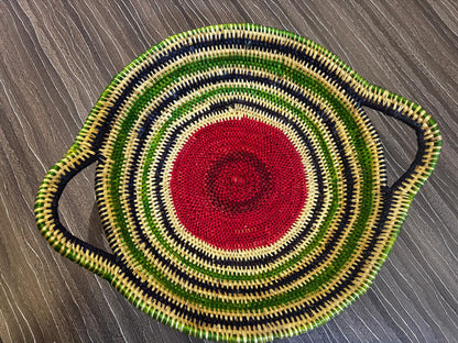 Handwoven Bolga-Style Basket Bowl – Ghana, Natural Fiber, 14 cm Diameter