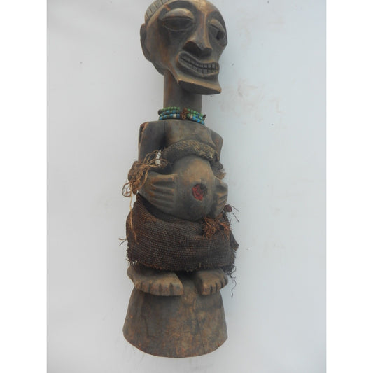 Songye Nkisi Statue, Authentic African Tribal Art DR Congo