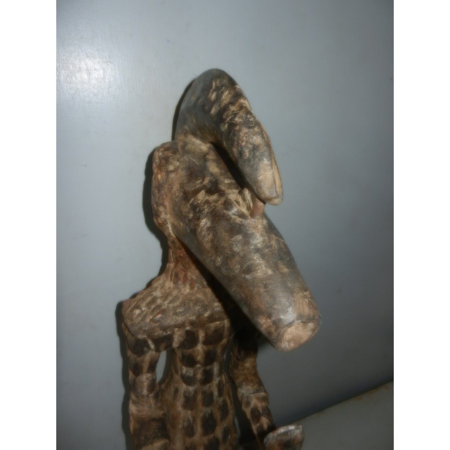 Bamana Zoomorphic Standing Figure with Clubs - Mali African tribal art