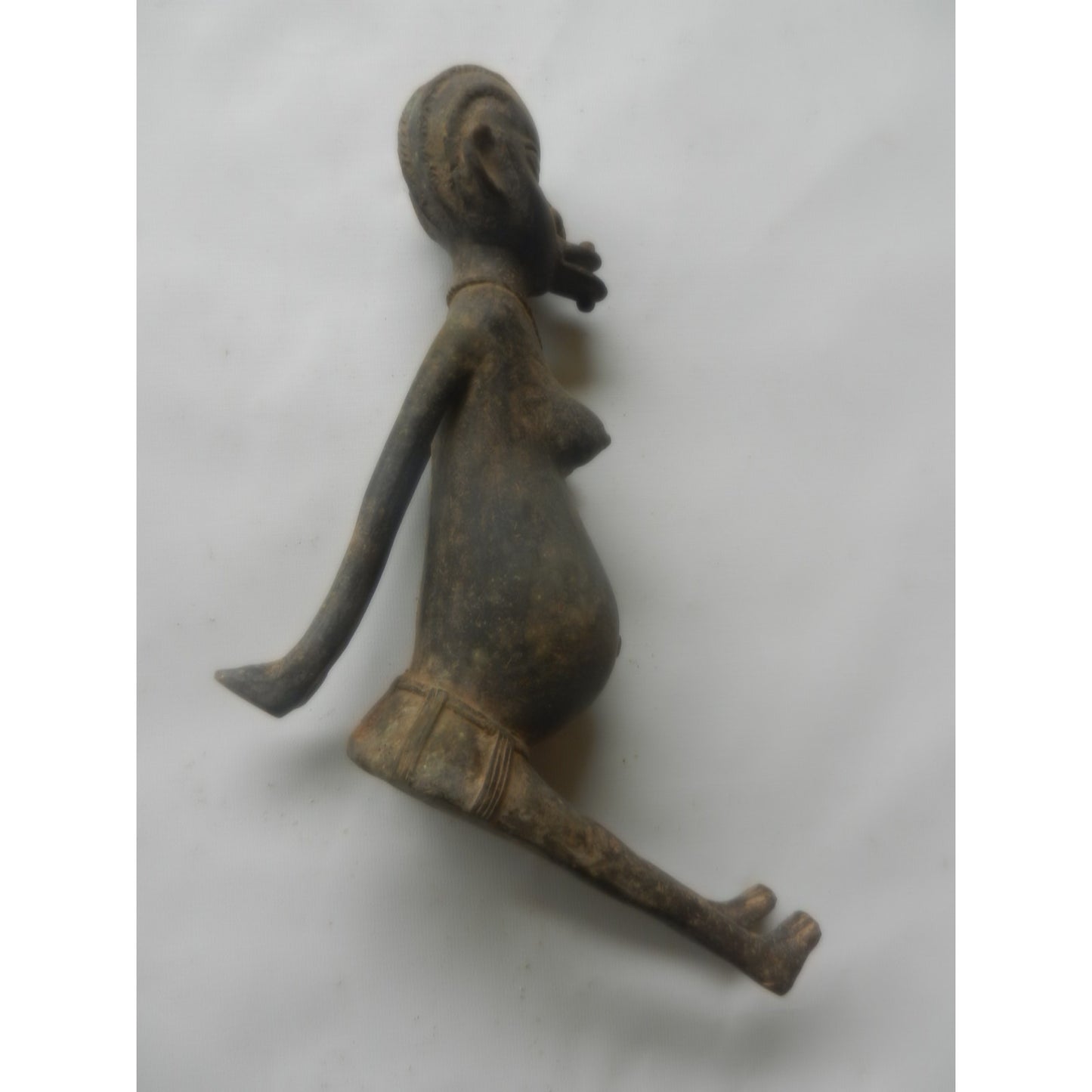 Lobi Bronze Maternity Figure – Burkina Faso, Cast Metal
