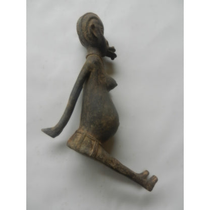 Lobi Bronze Maternity Figure – Burkina Faso, Cast Metal