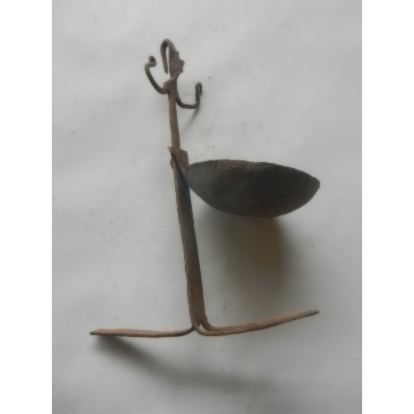 Forged Iron Ceremonial Oil Lamp — Mali, West African Tribal Art