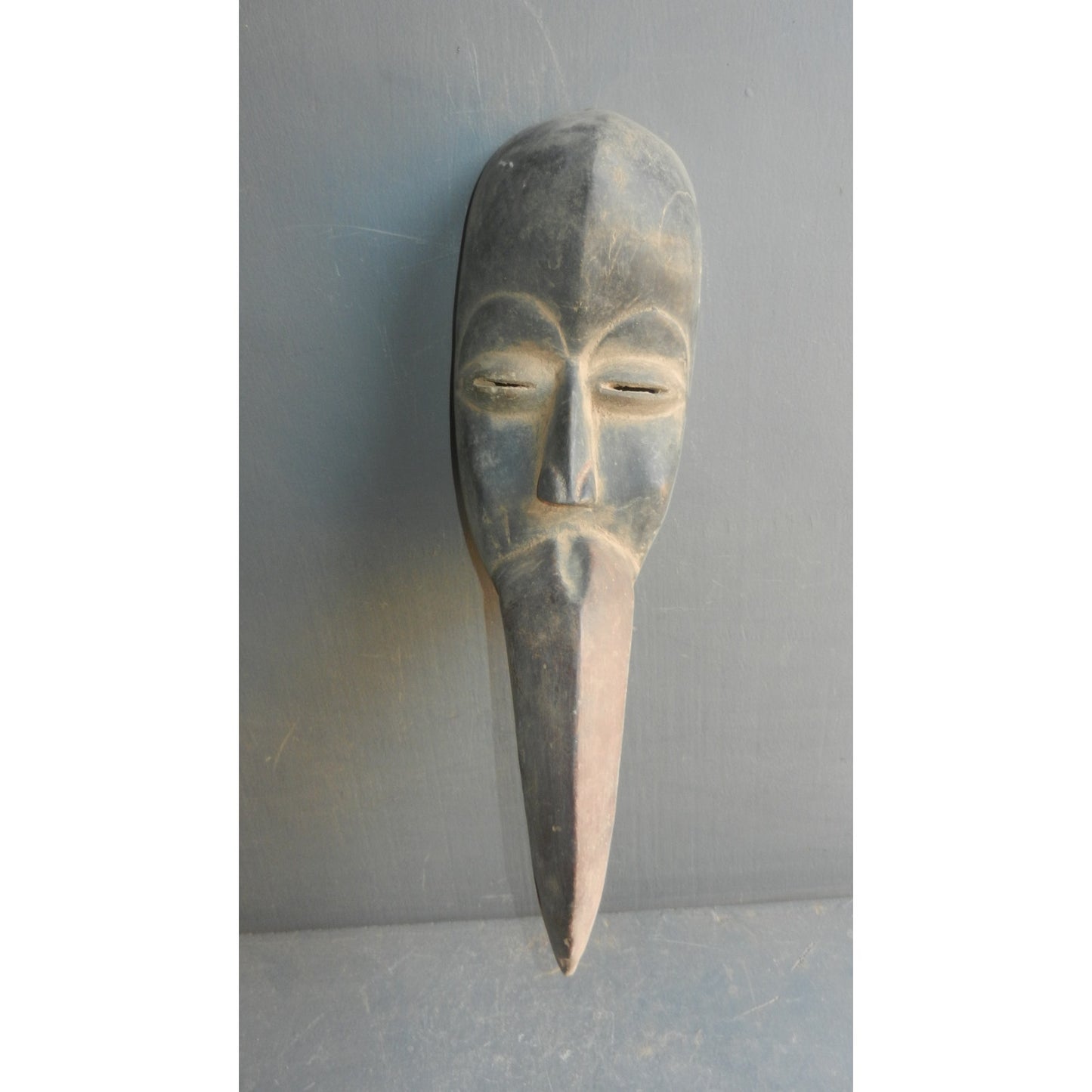 Punu / Vuvi Black Mask with Long Beard — Gabon