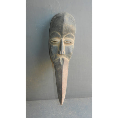 Punu / Vuvi Black Mask with Long Beard — Gabon