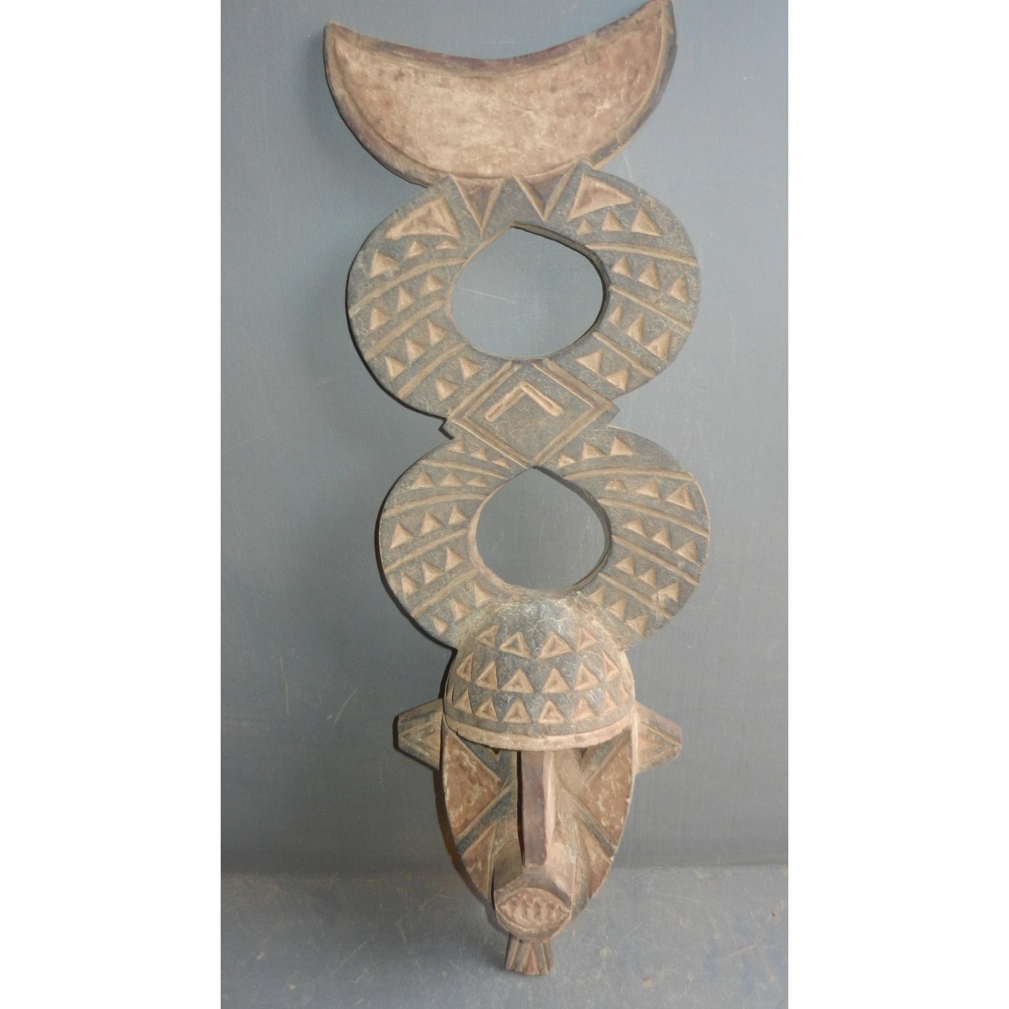 Bobo Fing Plank Mask - Original African Tribal Art from Burkina Faso (76 cm)