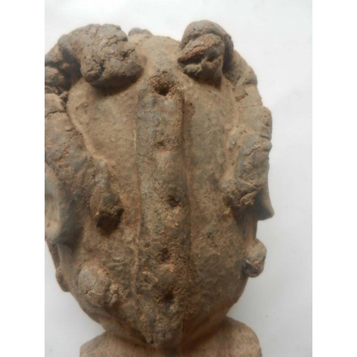 Bamana Komo Mask – Mali, Carved Wood With Ritual Encrustation, African Tribal Art
