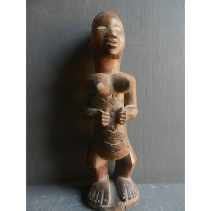 Authentic Bembe Maternity Statue | African Tribal Art | DR Congo | 34 cm Tall