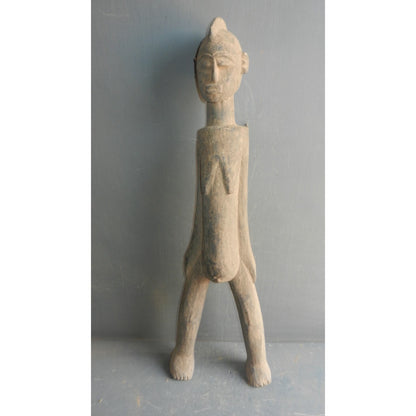 Lobi Bateba Wooden Statue - 79 cm Tall, Authentic African Tribal Art