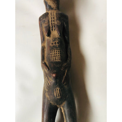 Vintage Baule Horned Female Spirit Figure (Côte d'Ivoire)