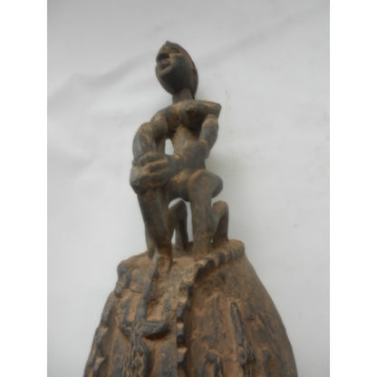 Original Dogon Carved Shutter Panel with Ancestor Figure — Mali