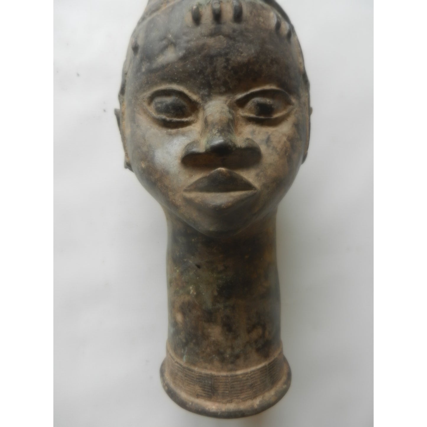 Ife/Benin-Style Commemorative Bronze Head – Nigeria, Cast Metal