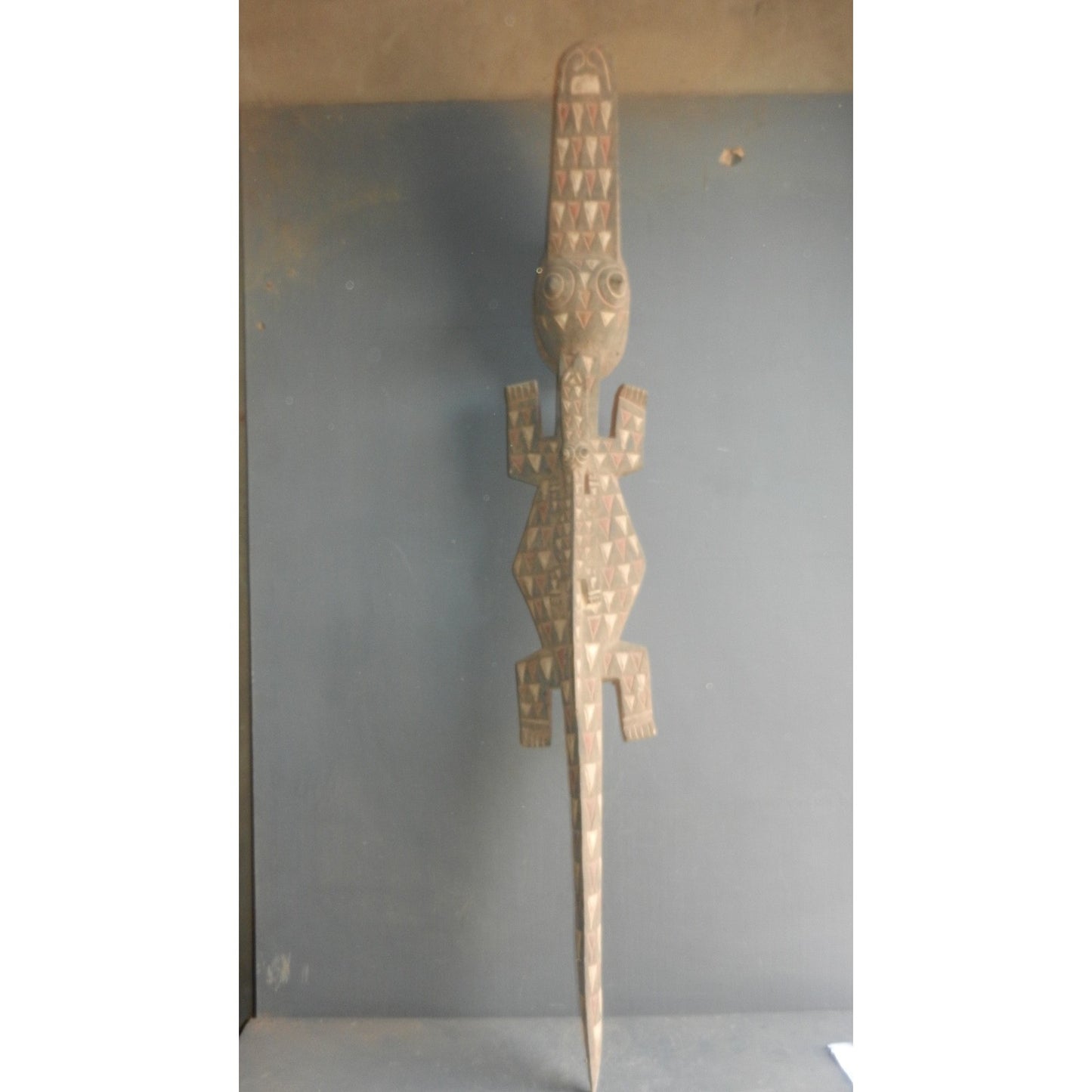 Ancient Bwa Crocodile Mask - Tribal Art from Burkina Faso - 155 cm
