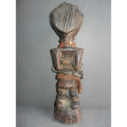 Authentic Songye Mankisi Ceremonial Statue - Hand-Carved Tribal Art from DR Cong