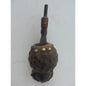 Teke Chief's Pipe - Terracotta, Cowrie Shells & Metal - Gabon African Tribal Art
