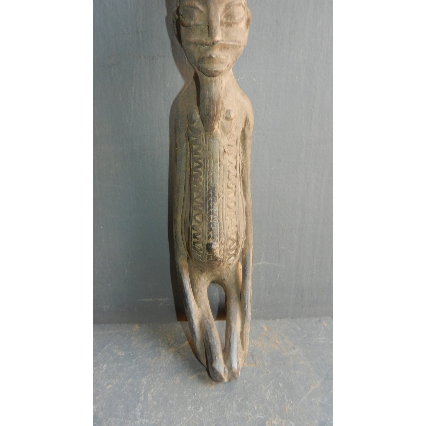 Lobi Cast Brass Standing Figure — Burkina Faso