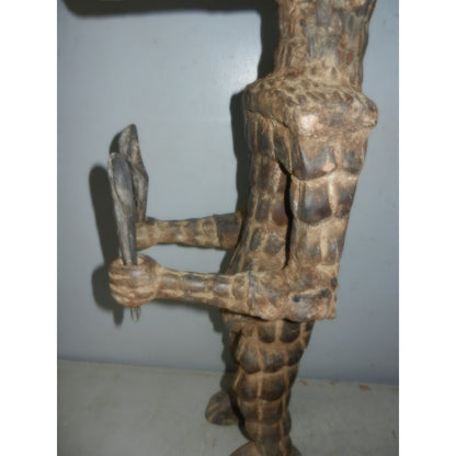 Bamana Zoomorphic Standing Figure with Clubs - Mali African tribal art