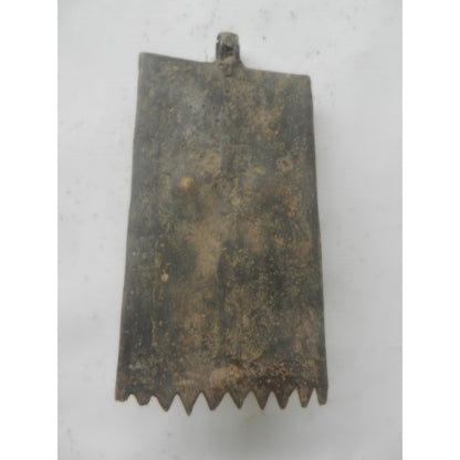 Cast Bronze Pectoral Pendant With Ram'S Heads — West Africa Tribal Art