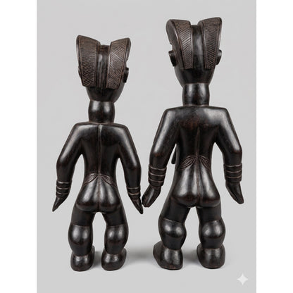 Yaka couple statues Congo - African tribal art