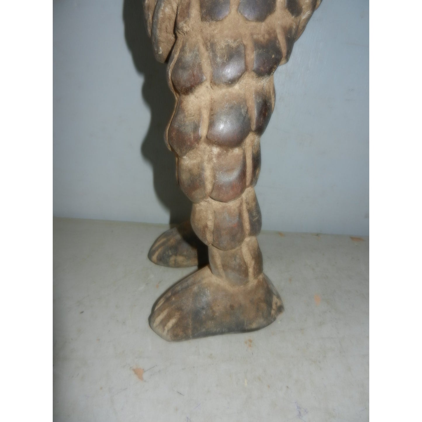 Bamana Zoomorphic Standing Figure with Clubs - Mali African tribal art