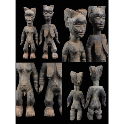Yaka couple statues Congo - African tribal art
