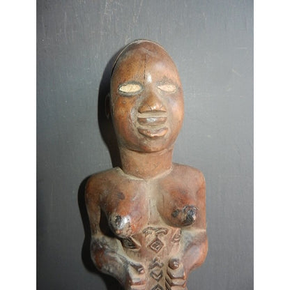 Authentic Bembe Maternity Statue | African Tribal Art | DR Congo | 34 cm Tall