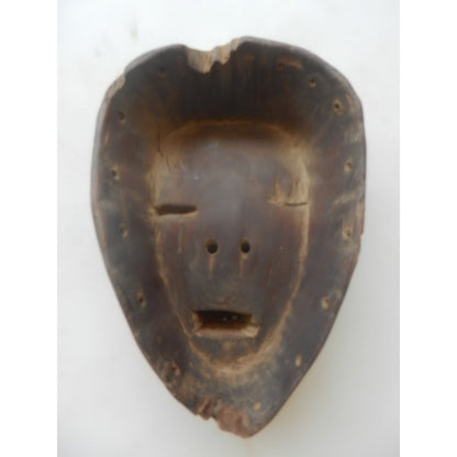 Carved Wood Ceremonial Mask — Lwalwa/Salampasu Style, Democratic Republic of Congo